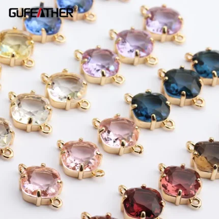 GUFEATHER,10pcs/lot,M438,jewelry accessories,diy bracelet,copper metal,hand made,glass pendant,charms,jewelry making,diy earring - AliExpress 36