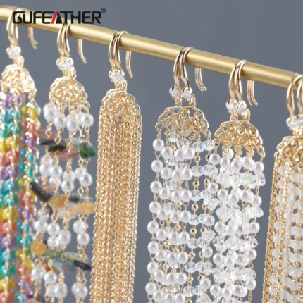 GUFEATHER M1076,fashion jewelry,ear chain,pass REACH,nickel free,18k gold plated,copper,zircons,earring for women gift,1pair/lot - AliExpress 36