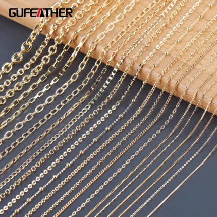GUFEATHER,3m/lot,C65,diy chain,pass REACH,nickel free,18k gold plated,copper,handmade chain,diy bracelet necklace,jewelry making - AliExpress 36