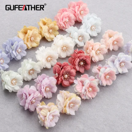 GUFEATHER F156,jewelry accessories,18k gold plated,flower shape,plastic pearl,hand made,diy earrings,jewelry making,6pcs/lot - AliExpress 36