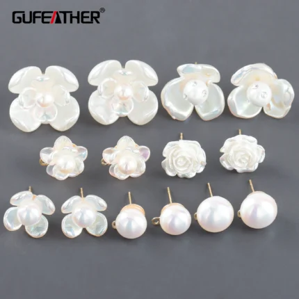 GUFEATHER MA07,jewelry accessories,18k gold plated,copper metal,plastic pearl,charms,diy earrings,jewelry making,10pcs/lot - AliExpress 36