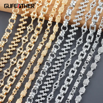 GUFEATHER,50cm/lot,C253,diy chain,18k gold rhodium plated,copper,pass REACH,nickel free,diy bracelet necklace,jewelry making - AliExpress 36