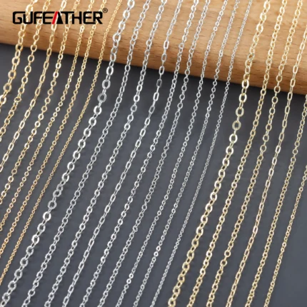 GUFEATHER,3m/lot,C259,diy chain,18k 14k gold plated,rhodium plated,copper metal,pass REACH,nickel free,diy bracelet necklace - AliExpress 36