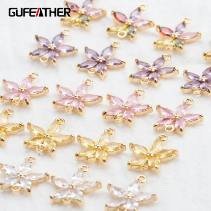 GUFEATHER M780,jewelry accessories,pass REACH,nickel free,18k gold plated,zircon pendants,jewelry making,diy earrings,10pcs/lot - AliExpress 36
