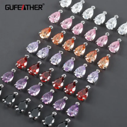 GUFEATHER,10pcs/lot,M1106,jewelry accessories,copper,rhodium plated,zircons,pass REACH,nickel free,diy pendants,jewelry making - AliExpress 36