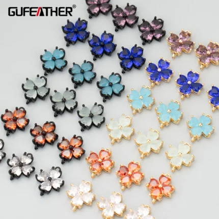GUFEATHER MD75,jewelry accessories,18k gold black plated,copper,zircons,hand made,charms,jewelry making,diy pendants,6pcs/lot - AliExpress 36