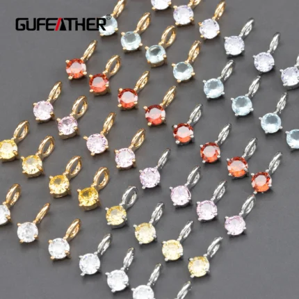 GUFEATHER MA77,jewelry accessories,nickel free,18k gold rhodium plated,copper,zircon,charms,diy pendant,jewelry making,10pcs/lot - AliExpress 36