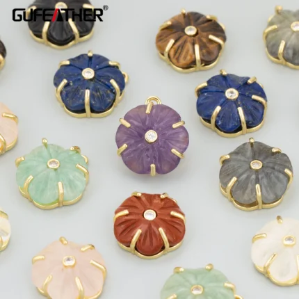 GUFEATHER,1pcs/lot,MH70,jewelry accessories,14k gold plated,copper,natural stone,hand made,charms,diy pendants,jewelry making - AliExpress 36