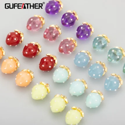 GUFEATHER,10pcs/lot,MH45,jewelry accessories,copper cap,resin,strawberry shape,mini size,hand made,diy pendants,jewelry making - AliExpress 36