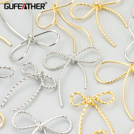 GUFEATHER,10pcs/lot,MF89,jewelry accessories,18k gold rhodium plated,copper,hand made,charms,bowknot,diy pendants,jewelry making - AliExpress 36