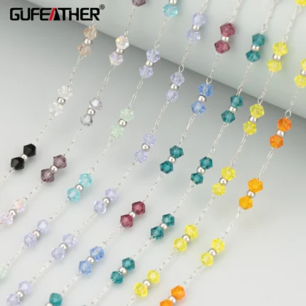 GUFEATHER,1m/lot,C465,chain,stainless steel,natural beads,jewelry making findings,hand made,diy bracelet necklace - AliExpress 36