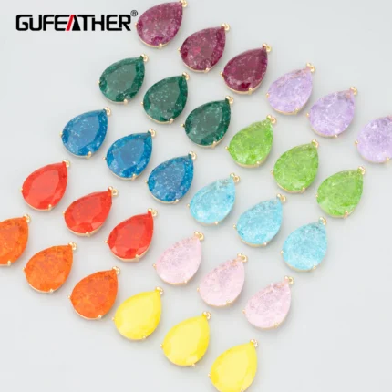 GUFEATHER MC15,jewelry accessories,18k gold rhodium plated,nickel free,copper,glass,jewelry making findings,diy pendant,4pcs/lot - AliExpress 36