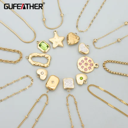 GUFEATHER ME62,fashion necklace,316L stainless steel,nickel free,hand made,long necklace diy chain,mash up necklace,one pcs/lot - AliExpress 36