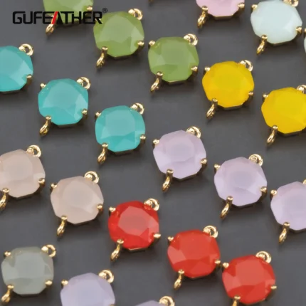 GUFEATHER MA61,diy jewelry,nickel free,18k gold plated,copper,zircon,charm,diy earring necklace pendants,jewelry making,6pcs/lot - AliExpress 36