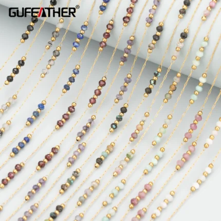 GUFEATHER,1m/lot,C311,diy chain,stainless steel,natural stone,jewelry findings,hand made,jewelry making,diy bracelet necklace - AliExpress 36