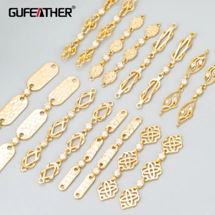 GUFEATHER MD62,jewelry accessories,thick gold,0.2 mircons,rhodium plated,copper,zircons,jewelry making,diy pendants,6pcs/lot - AliExpress 36