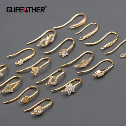 GUFEATHER,20pcs/lot,M800,jewelry accessories,pass REACH,nickel free,18k gold plated,copper,connector,diy earrings,jewelry making - AliExpress 36