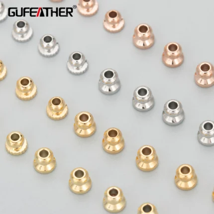 GUFEATHER MB30,jewelry accessories,18k gold 14k gold rose gold rhodium plated,copper,end cap,connector,jewelry making,100pcs/lot - AliExpress 36