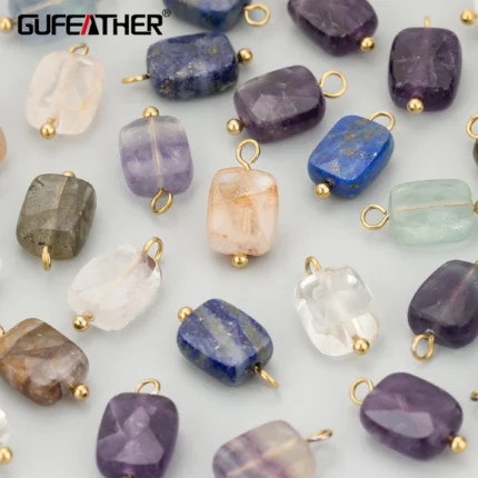 GUFEATHER,6pcs/lot,MG76,jewelry accessories,stainless steel,charms,natural stone,hand made,jewelry making findings,diy pendants - AliExpress 36