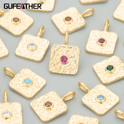 GUFEATHER ME63,jewelry accessories,18k gold rhodium plated,copper,nickel free,zircon,charms,jewelry making,diy pendants,6pcs/lot - AliExpress 36