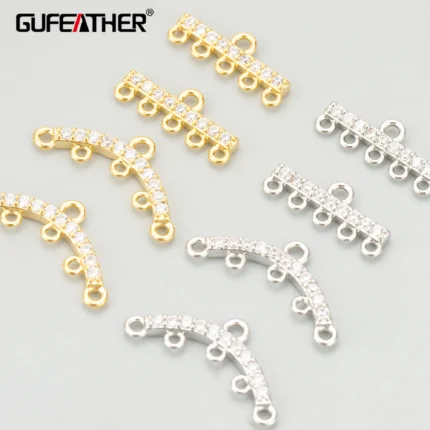 GUFEATHER,10pcs/lot,MG20,jewelry accessories,18k gold rhodium plated,copper,zircons,charms,rings,diy connector,jewelry making - AliExpress 36