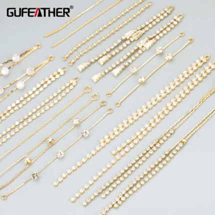 GUFEATHER M294,jewelry making,jewelry findings,diy jewelry,18k gold,0.3 microns,copper plated gold,stable quality,korean chain - AliExpress 36