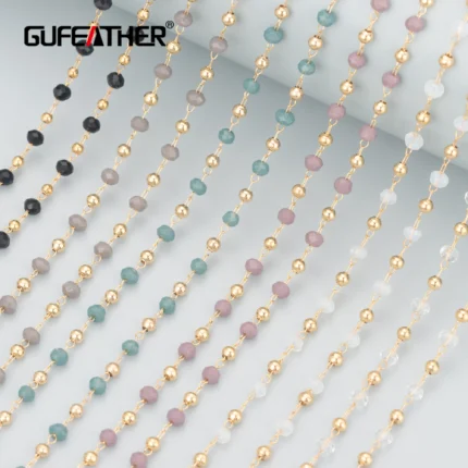 GUFEATHER C184,diy chain,pass REACH,nickel free,18k gold plated,copper,bead,handmade,diy bracelet necklace,jewelry making,1m/lot - AliExpress 36